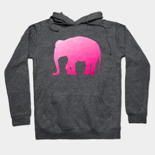 Elephant hot pink ombre geometric mesh pattern Hoodie